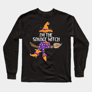 Im He Savage Witch Halloween Matching Group Costume Long Sleeve T-Shirt